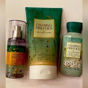 Bath & Body works Chasing Fireflies body, body wash, body scrub